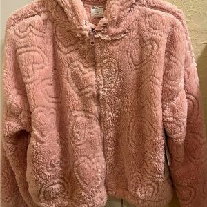 No Boundaries Pink Fuzzy Kids Puffer Jacket